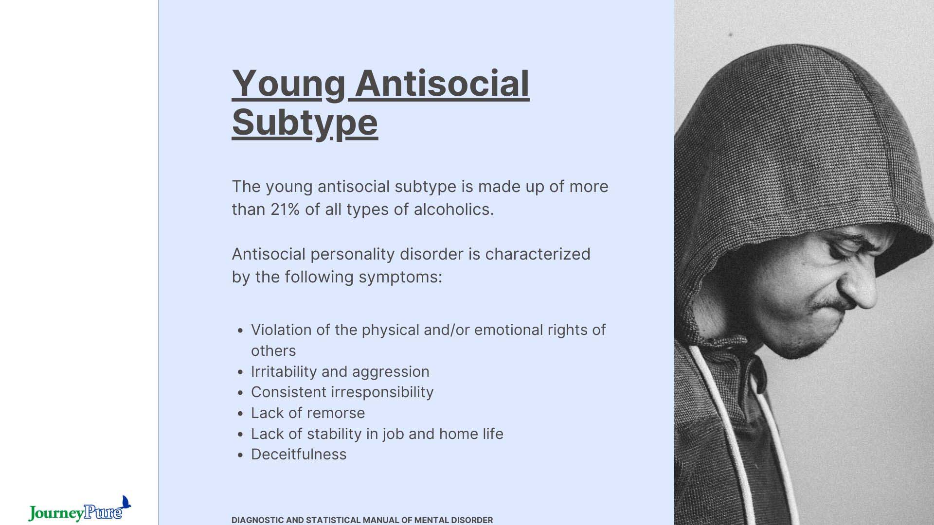 young antisocial subtype alcoholic