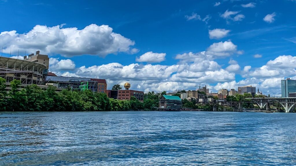 The waterfront of Knoxville, TN on the Tennessee River