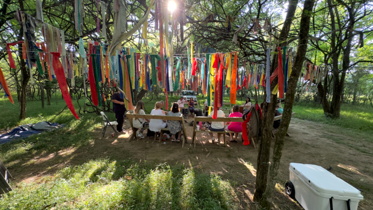 Drum circle session at JourneyPure