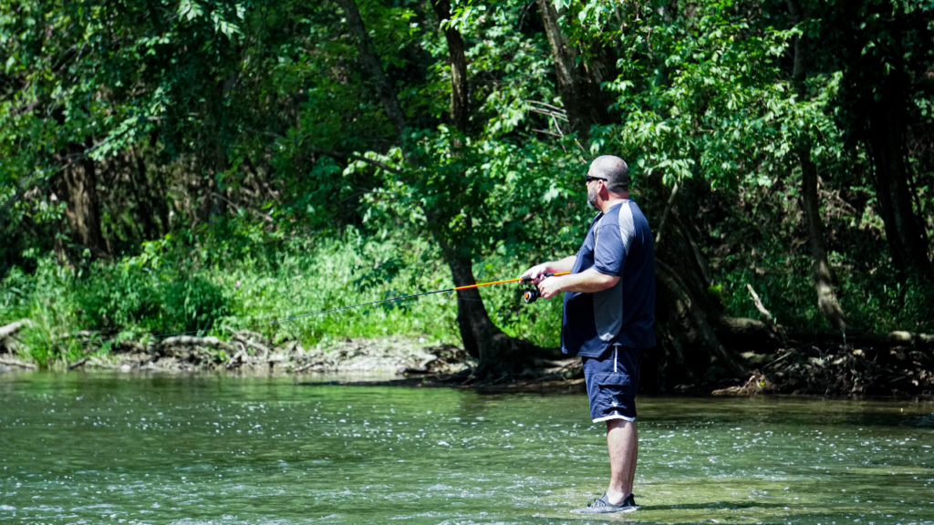 Fishing is one activity our recreational therapists offer to patients